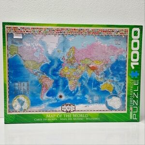 Eurographics Puzzles Map of the World 1000-Piece Jigsaw Puzzle